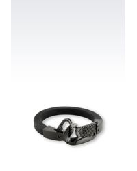 Emporio Armani | Black Bracelet | Lyst