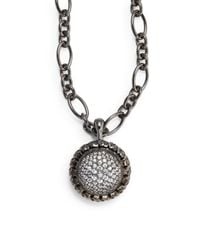 Slane | Metallic White Sapphire Sterling Silver Pendant | Lyst