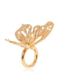 Alexander McQueen | Metallic Butterfly Ring | Lyst