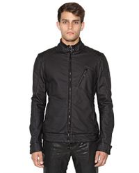 Belstaff | Black H Racer Zip Rubberized Jersey Jacket for Men | Lyst