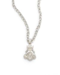 Slane | Metallic Pavé Diamond Bee Free Pendant | Lyst