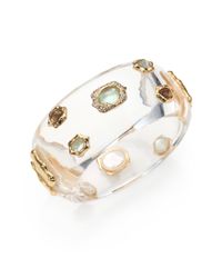 Alexis Bittar | Metallic Ophelia Studded Lucite Bangle Bracelet | Lyst