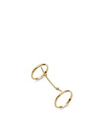 Rebecca Minkoff | Metallic Two Band Chain Ring | Lyst