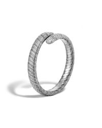 John Hardy | Metallic Classic Chain Single Coil Bracelet With Diamonds | Lyst