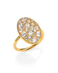 Elizabeth and James | Metallic Bassa Pavé White Topaz Ring | Lyst