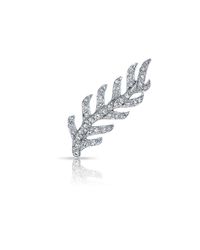 Anne Sisteron - Metallic 14kt White Gold Diamond Leaf Ear Cuff - Lyst