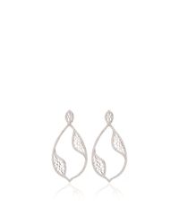 Joelle Jewellery | 18K White Gold Lace Drop Earrings | Lyst