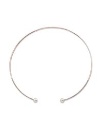 Anne Sisteron - Pink 14kt Rose Gold Diamond And Pearl Choker Necklace - Lyst