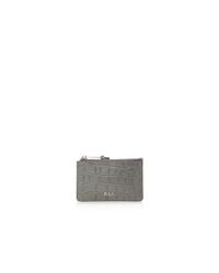Pink Pony | Gray Lauren Darwin Croc-embossed Mini Coin Case | Lyst