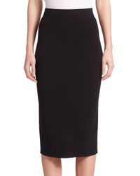 Michael Kors | Black Crepe Pencil Skirt | Lyst