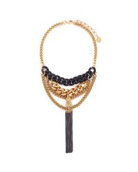 Ela Stone | Metallic Anita Layer Chain Fringe Plastron Necklace | Lyst
