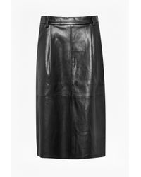 French Connection | Black Patrice Faux Leather Skirt | Lyst
