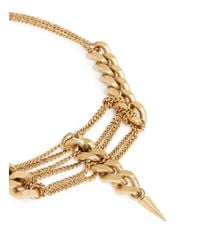 Ela Stone | Metallic 'pamela' Multi Chain Spike Necklace | Lyst