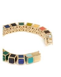 Eddie Borgo | Multicolor Inlaid Small Cube Bracelet | Lyst