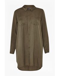 French Connection | Brown Cobalt Tencel Shirt Dress | Lyst