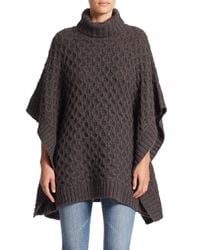 MICHAEL Michael Kors | Brown Textured Poncho | Lyst