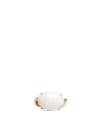 Ela Stone | White 'Jane' Oval Chain Stone Ring | Lyst