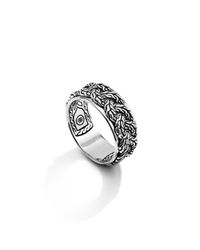 John Hardy | Metallic Braided Chain Band Ring for Men | Lyst
