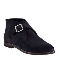 Johnston & Murphy - Belle Monk Bootie Black Suede - Lyst
