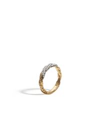 John Hardy | Metallic Classic Chain Flat Twisted Slim Band Ring | Lyst