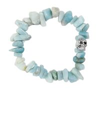 Duchess Of Malfi | Blue Aquamarine Large Skull Bracelet | Lyst