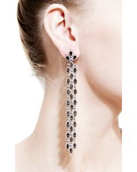 Bochic | Metallic Diamond and Smokey Topaz Long Cascade Earrings | Lyst