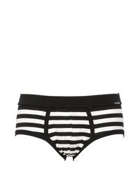 Dolce & Gabbana | Black Brando Striped Stretch Jersey Briefs | Lyst