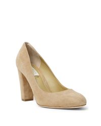 Ralph Lauren | Beige Velda Suede Pump | Lyst