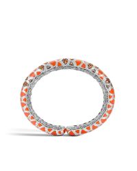 John Hardy | Metallic Legends Naga 12mm Cuff In Silver, Enamel, Gemstone | Lyst