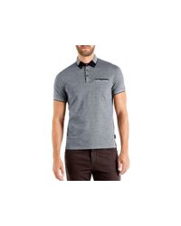 Ted Baker | Gray Taytay Color Block Oxford Relaxed Fit Polo for Men | Lyst