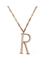 Lulu Frost | Metallic Plaza Letter R Necklace | Lyst