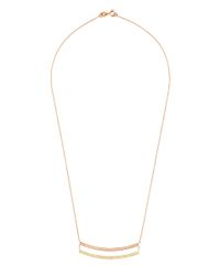 Dana Rebecca | Metallic Sylvie Rose Double Bar Necklace in 14k Yellow and Rose Gold | Lyst