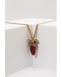 Alexander McQueen - Metallic Iris Charm Necklace - Lyst