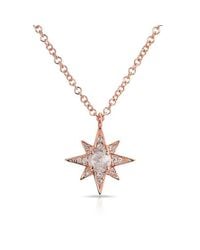 Anne Sisteron - Pink 14kt Rose Gold Diamond North Star Necklace - Lyst