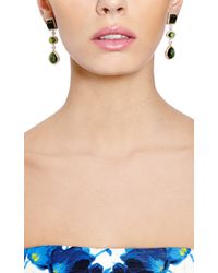 Dana Rebecca | Green Tourmaline and Diamonds Earrings in Yellow Gold | Lyst