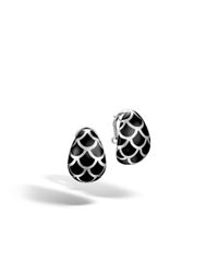 John Hardy | Black Legends Naga Buddha Belly Earrings | Lyst