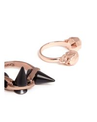 Joomi Lim | Pink Skull Spike Two Ring Set | Lyst