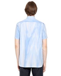 Comme des Garçons | Blue Paint Brushed Effect Cotton Poplin Shirt for Men | Lyst