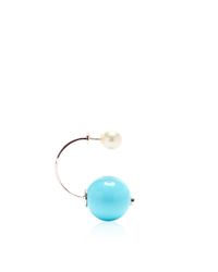 Delfina Delettrez | Blue Turquoise Sphere Stone-edge Piercing Earring | Lyst