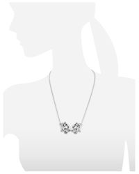 KENZO - Metallic Rhodium Silver And Black Lacquer Fighting Tiger Necklace - Lyst