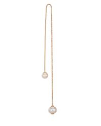 Delfina Delettrez | Metallic Roll In Stones Fishing For Compliments Dual Pearl & 18k Yellow Gold Single Earring | Lyst