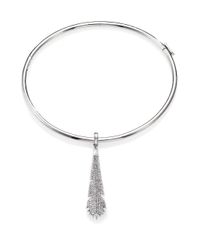 Eddie Borgo | Metallic Torus Plume Pavé Crystal Collar Necklace | Lyst