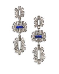 Alexis Bittar | Blue Miss Havisham Crystal Framed Baguette Tiered Drop Earrings | Lyst