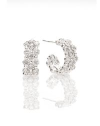 Kwiat | Metallic Stardust Diamond & 18k White Gold Huggie Hoop Earrings/0.65 | Lyst