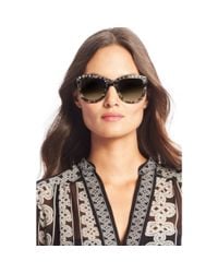 Diane von Furstenberg | Black Haley Studded Oversized Sunglasses | Lyst