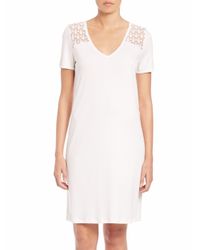 Hanro | White Clotilde Short-sleeve Gown | Lyst