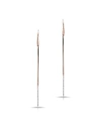 Anne Sisteron - Metallic 14kt Rose Gold Diamond Dipped Bar Earrings - Lyst