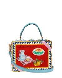 Dolce & Gabbana | Blue Dolce Bag Da Rosa Hand-painted Bag | Lyst