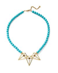 Rebecca Minkoff | Metallic Stones And Blades Necklace | Lyst