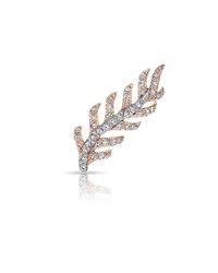 Anne Sisteron - Pink 14kt Rose And White Gold Diamond Leaf Ear Cuff - Lyst